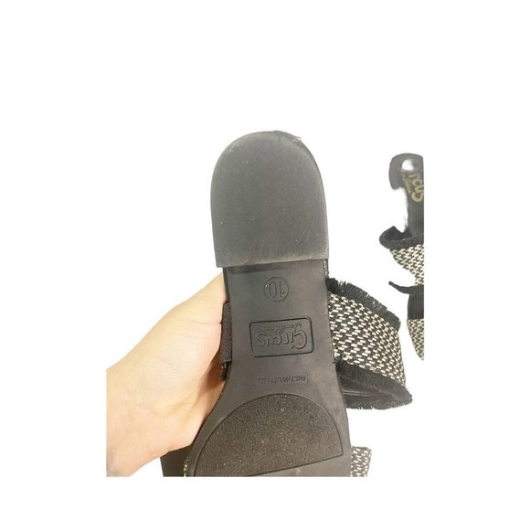 CIRCUS by Sam Edelman Black Fringe Casual Sandals Sz10 - Picture 4 of 4